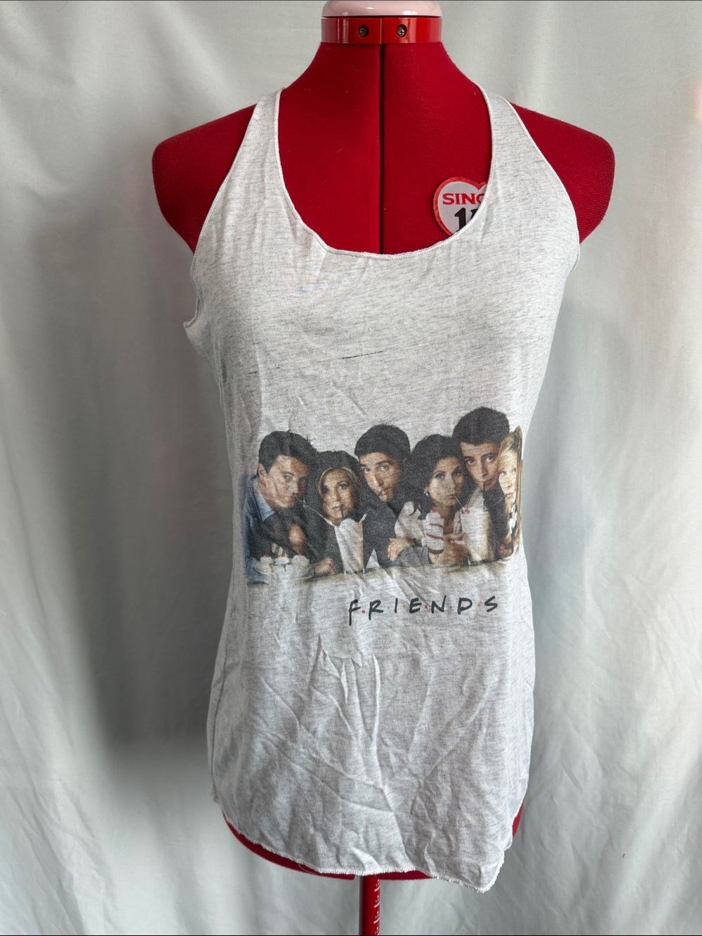 Next Level Apparel White Graphic 'Friends' Racerback Tank